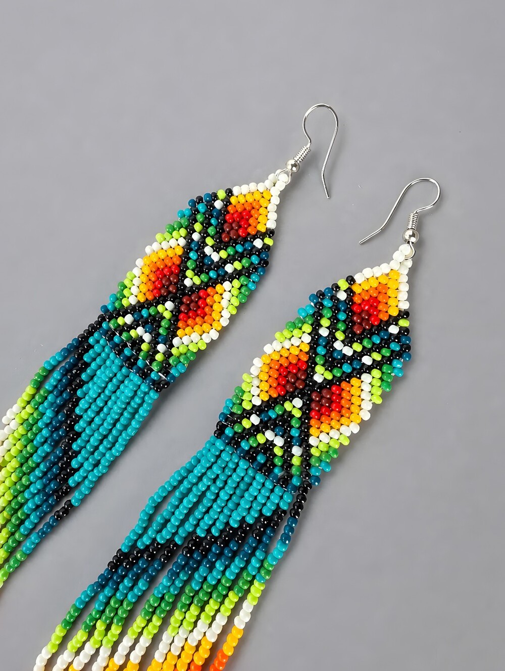 Handmade | Jewelry | Island Boho Fringe Seed Bead Earrings Southwestern ...